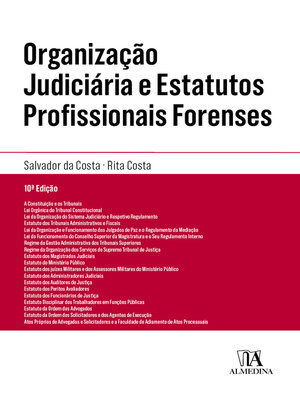 cover image of Organização Judiciária e Estatutos Profissionais Forenses--10ª Edição
